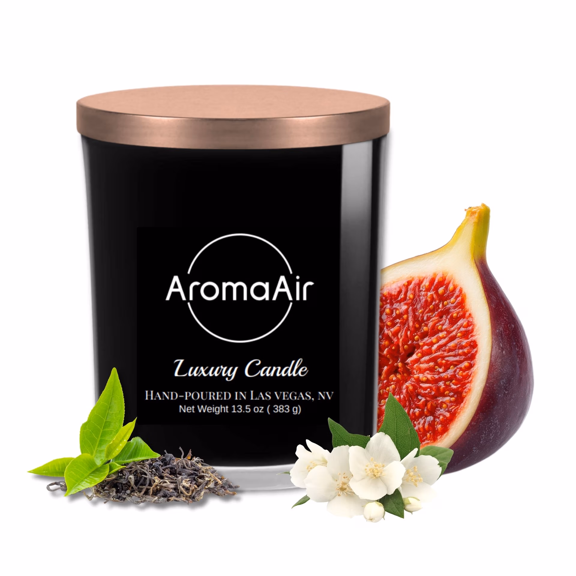 Black Tea & Fig Candle Black