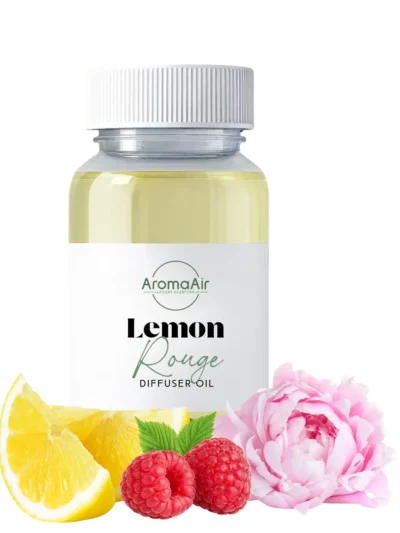 Lemon Rouge fragrance oil bottle by AromaAir with citrus, pomegranate, and floral notes