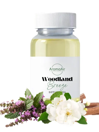 Walk in the Woods fragrance oil by AromaAir with bergamot, lemon, jasmine, amber, and blonde woods notes