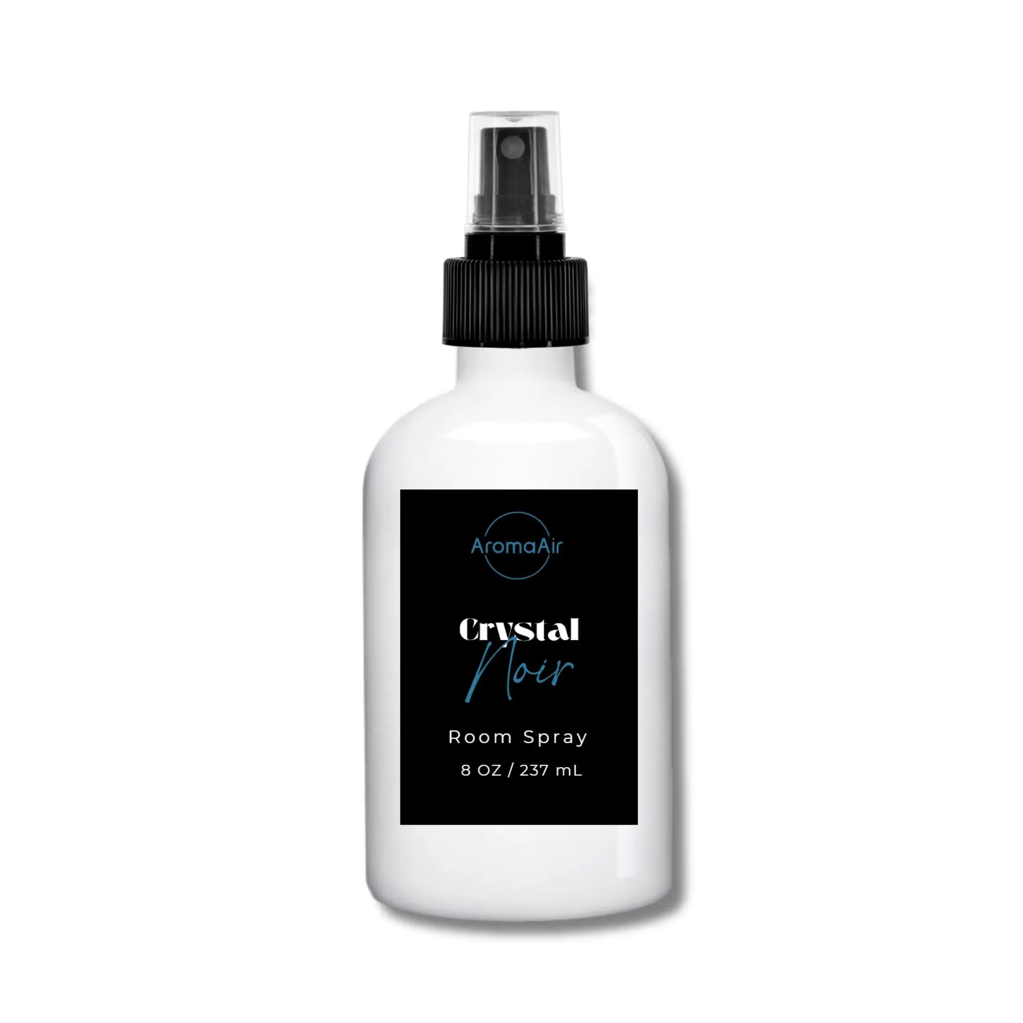 Crystal Noir Room Spray inspired by Shops at Crystals Las Vegas, featuring peach, plum, orchid, amber woods, sandalwood, and vanilla notes. Plain