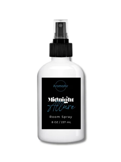 Mango Champagne Room Spray featuring mango, tangerine, papaya, coconut, grapefruit, sandalwood, and musk notes. Plain