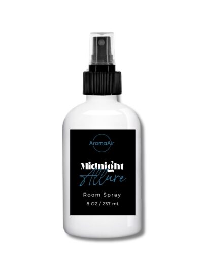 Midnight Allure Room Spray inspired by The Cromwell Las Vegas with smoky tobacco, leather, amber, and vanilla notes.
