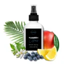 Sapphire Citrus Room Spray featuring agave, citrus zest, papaya, jasmine, coconut, caramel, and warm musk notes.