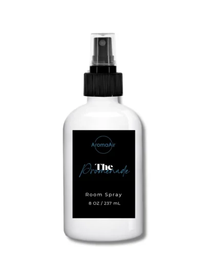 The Promenade Room Spray inspired by Miracle Mile Shops Las Vegas, featuring cashmere musk, sandalwood, cedarwood, freesia, and gardenia notes.
