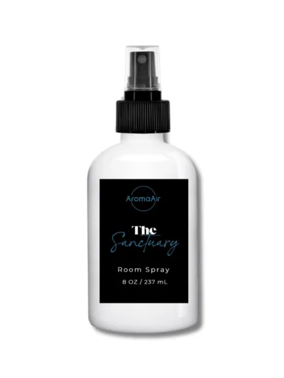 Ivory Thyme Room Spray featuring white tea, fresh thyme, jasmine, lily pad, cedar, and warm amber notes.